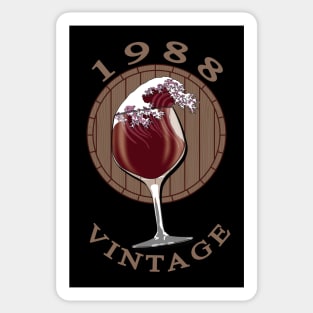 Wine Lover Birthday - 1988 Vintage Sticker